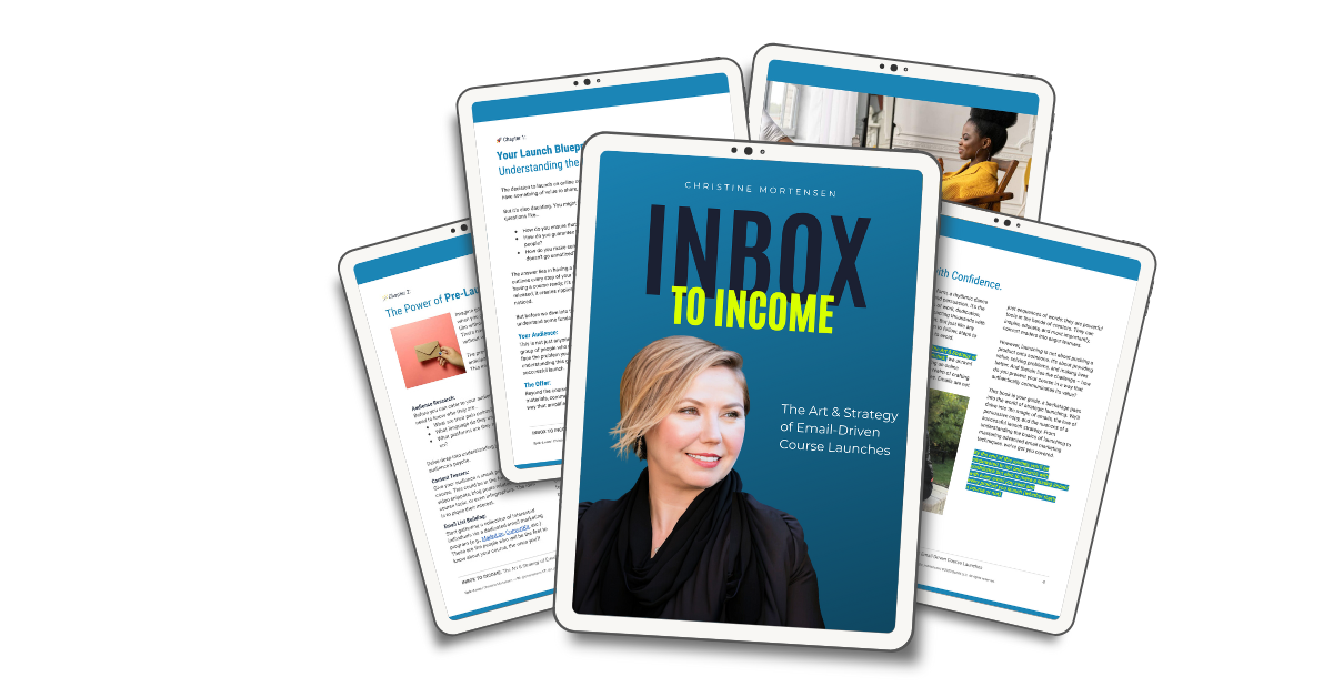 Inbox to Income - Mission $10K summary mockups for sales page